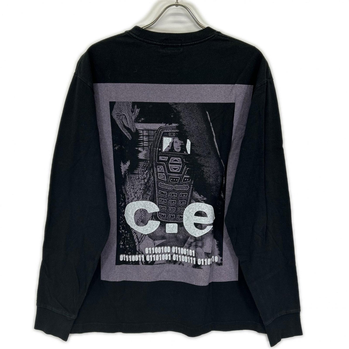 C.E CAV EMPT シーイー キャブ エンプト 011100100 ブラック ロングスリーブ バックプリント Tシャツ トップス