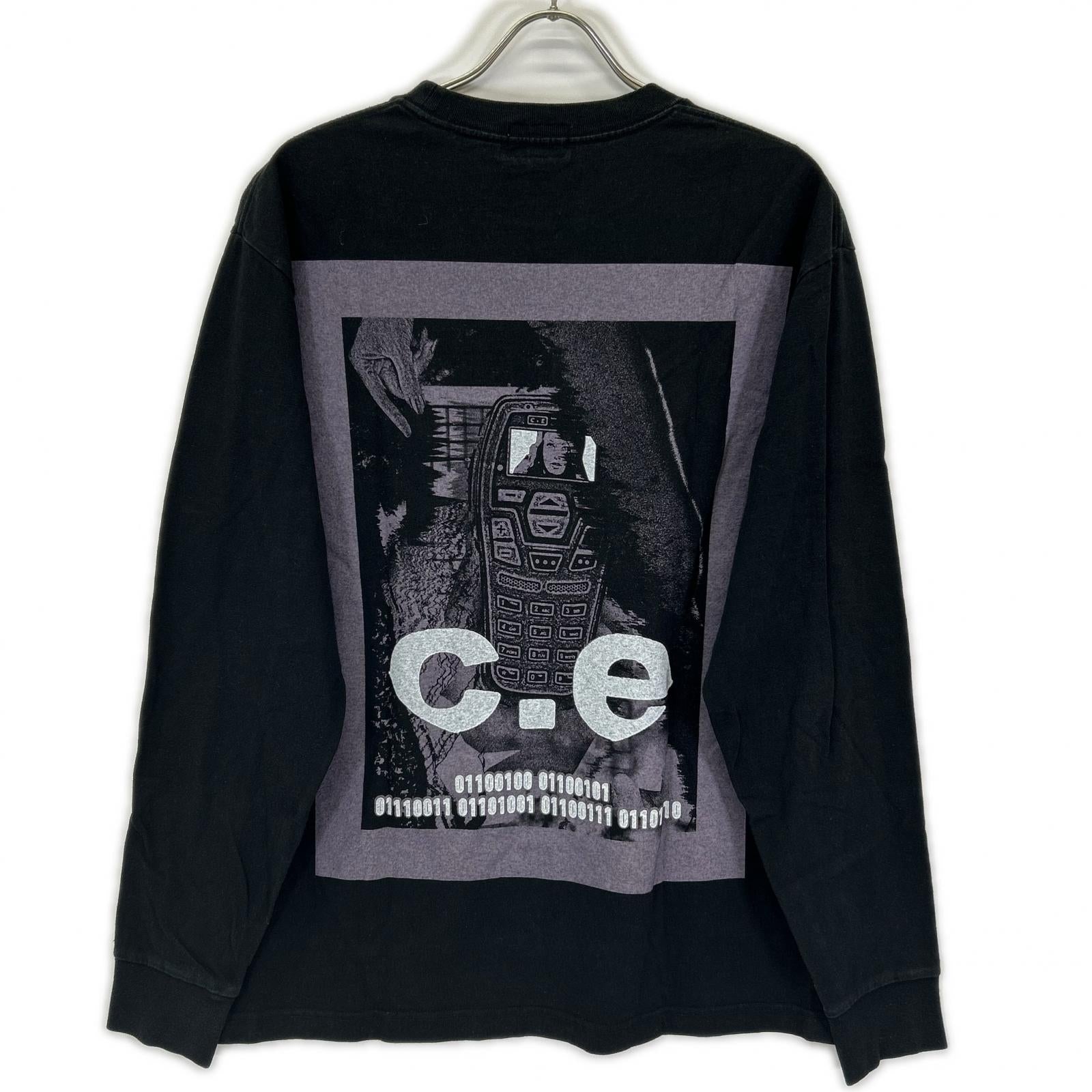C.E CAV EMPT シーイー キャブ エンプト 011100100 ブラック ロングスリーブ バックプリント Tシャツ トップス