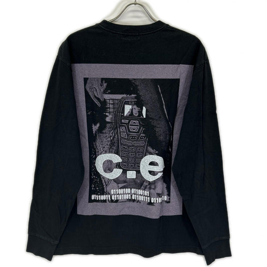 C.E CAV EMPT シーイー キャブ エンプト 011100100 ブラック ロングスリーブ バックプリント Tシャツ トップス