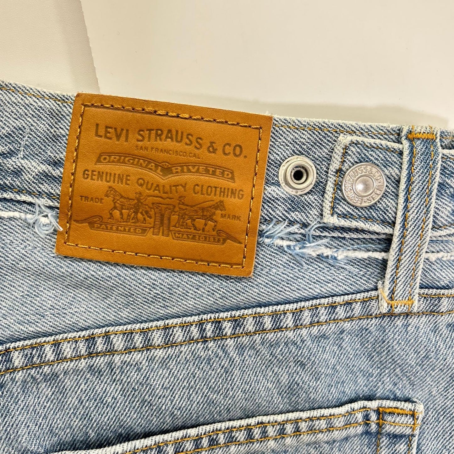 LEVI'S リーバイス 【SLOBE IENA別注】ブルー STRAIGHT デニムパンツ ボトムス
