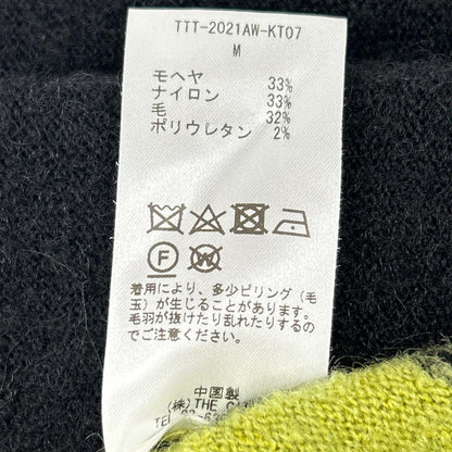 ティー TTT MSW TTT-2021AW-KT07 ブラック×グリーン モヘア カーディガン トップス