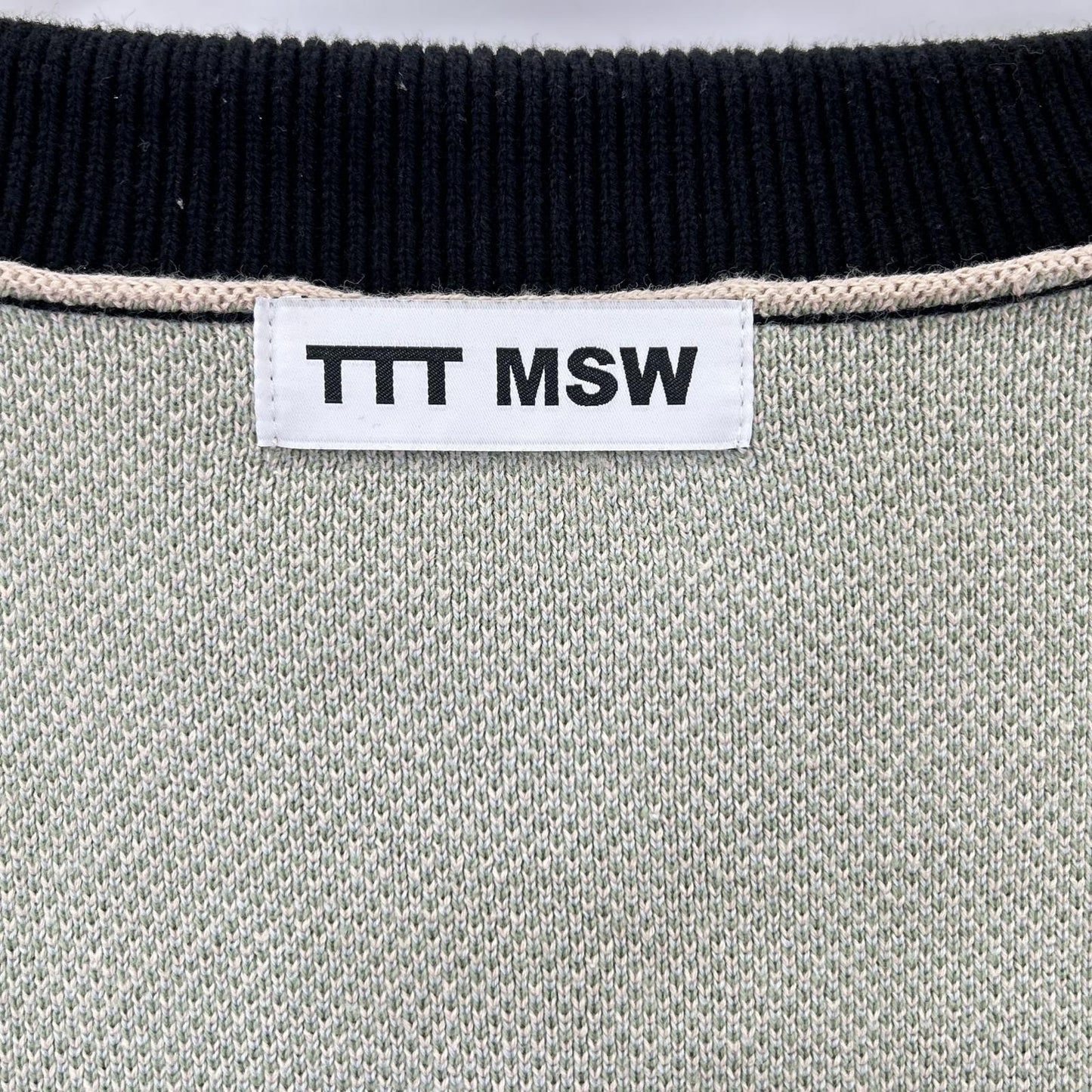 ティー TTT MSW TTT-2022AW-KT01 ブラック×マルチカラー　カーディガン トップス