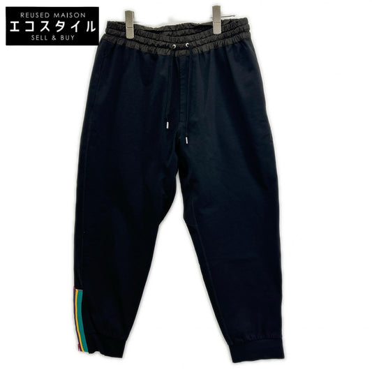 kolor カラー 22WCM-P18202S ブラック×レッド コットン パンツ ボトムス
