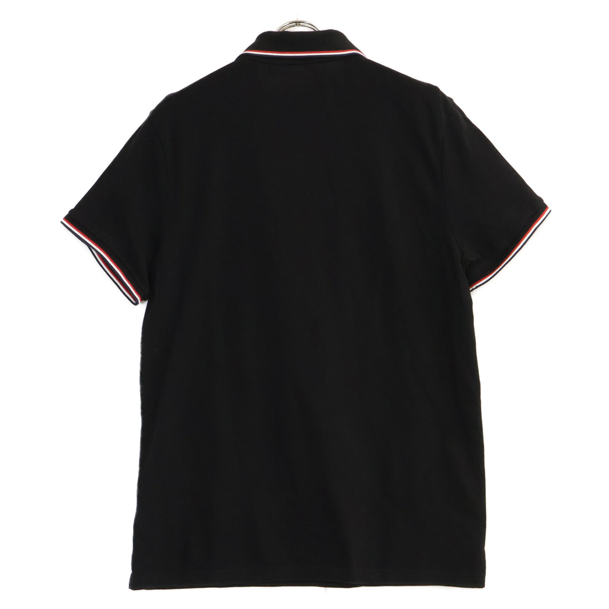 MONCLER モンクレール 23年製 ブラック ロゴワッペン コットン ポロシャツ トップス