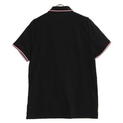 MONCLER モンクレール 23年製 ブラック ロゴワッペン コットン ポロシャツ トップス