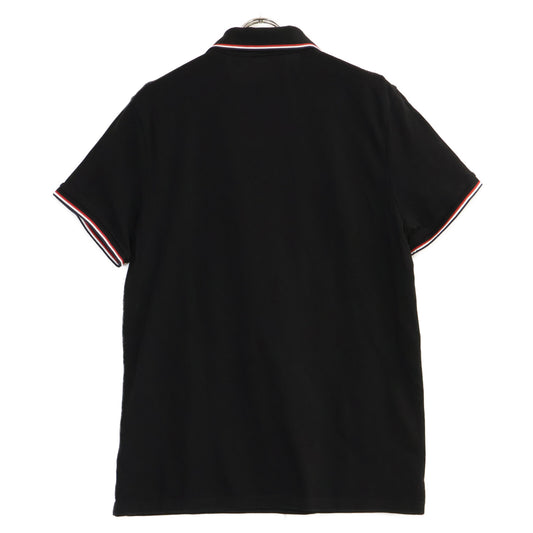 MONCLER モンクレール 23年製 ブラック ロゴワッペン コットン ポロシャツ トップス