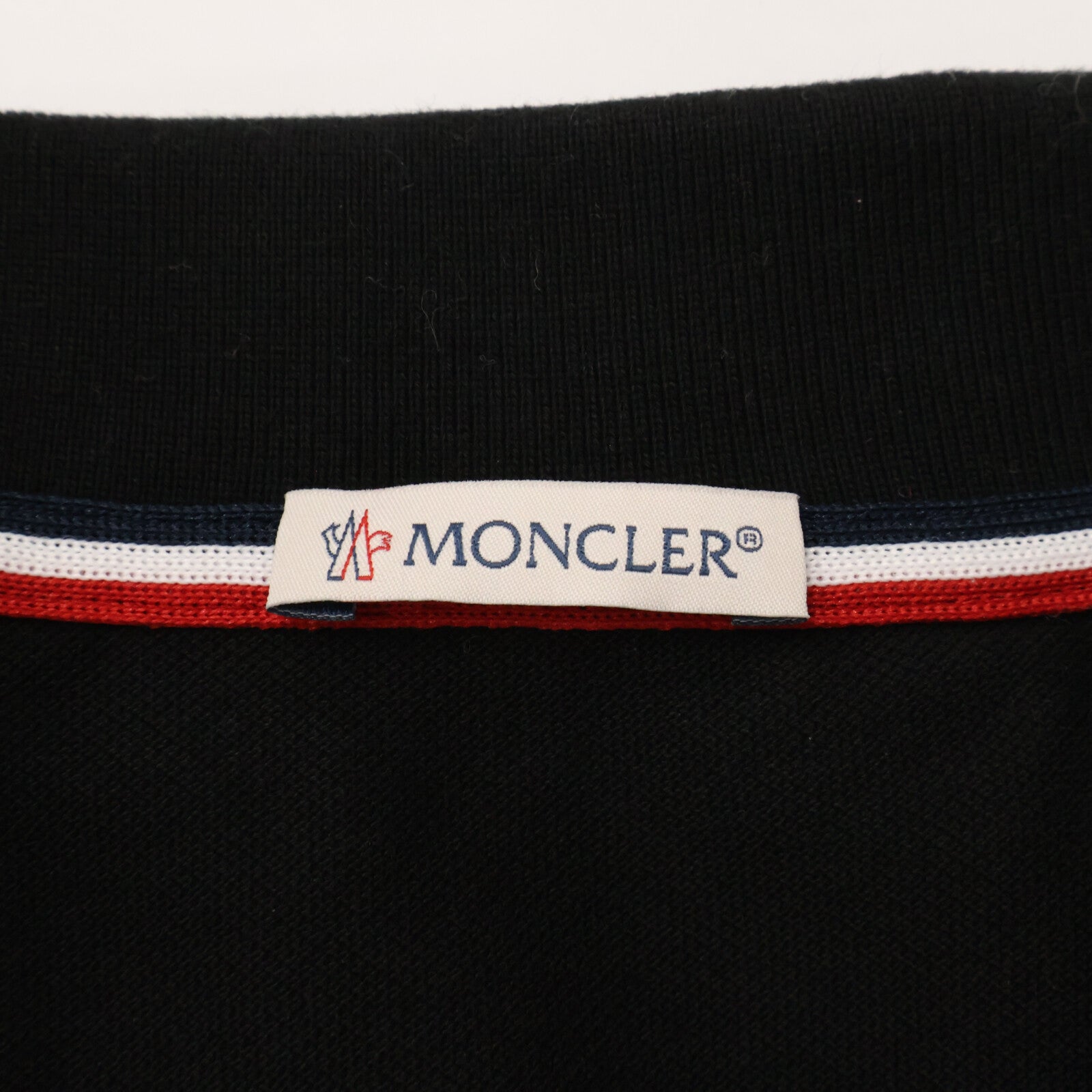 MONCLER モンクレール 23年製 ブラック ロゴワッペン コットン ポロシャツ トップス