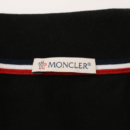 MONCLER モンクレール 23年製 ブラック ロゴワッペン コットン ポロシャツ トップス