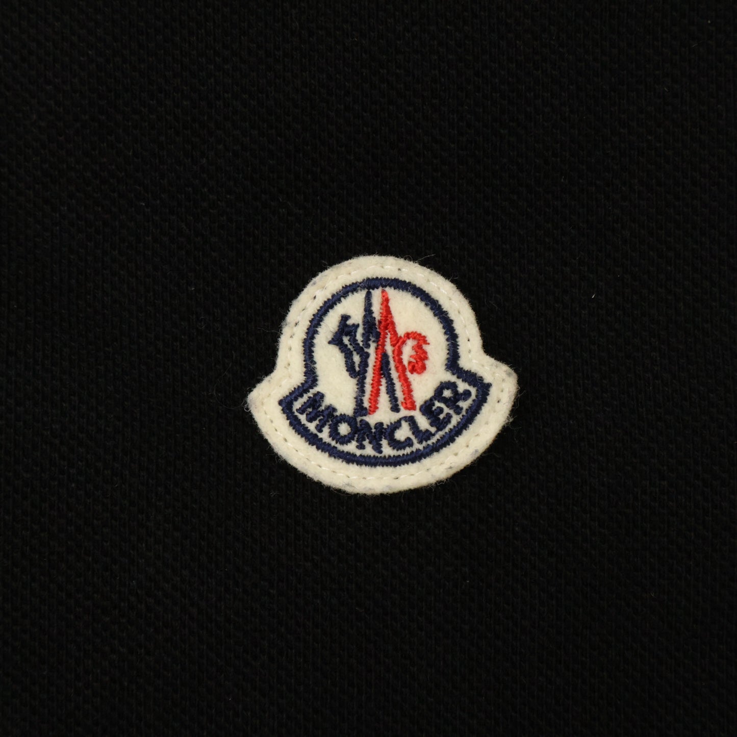 MONCLER モンクレール 23年製 ブラック ロゴワッペン コットン ポロシャツ トップス
