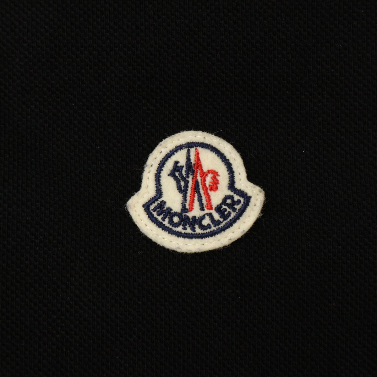 MONCLER モンクレール 23年製 ブラック ロゴワッペン コットン ポロシャツ トップス