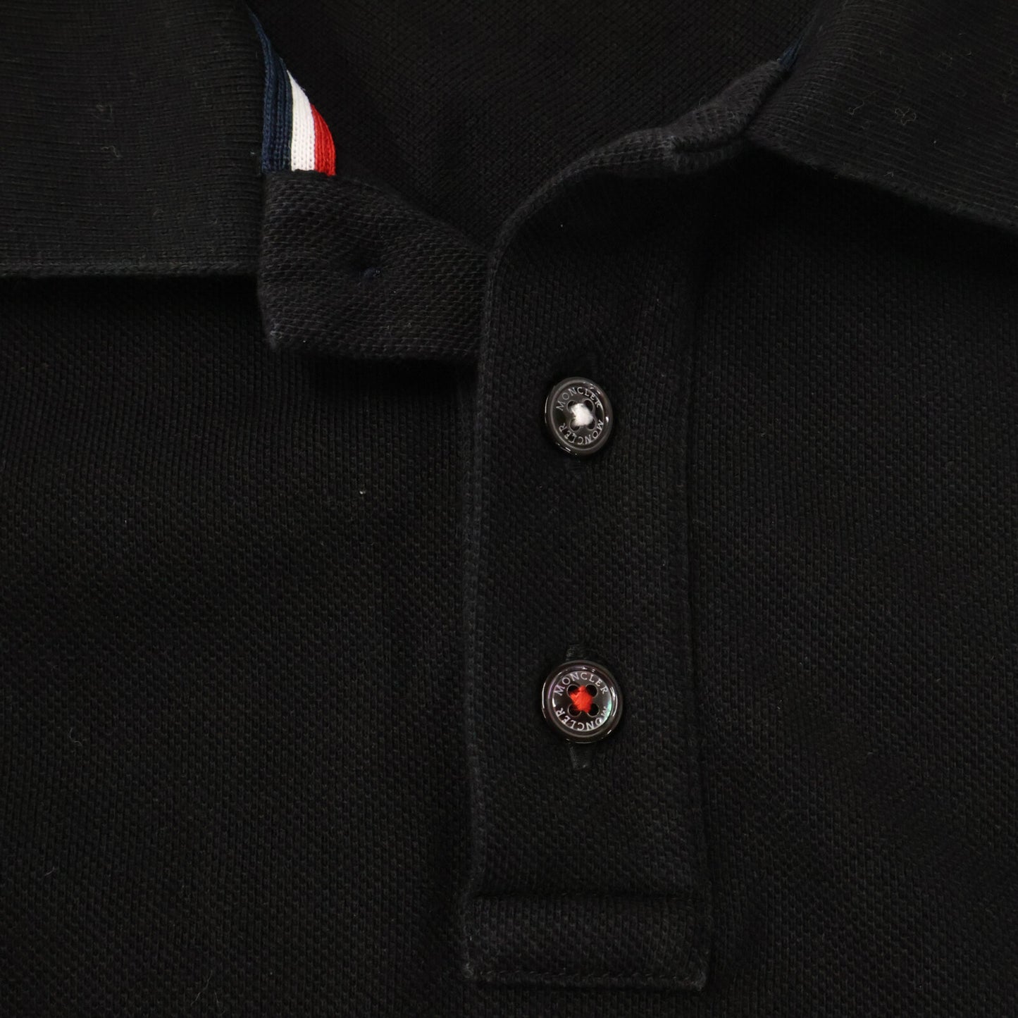 MONCLER モンクレール 23年製 ブラック ロゴワッペン コットン ポロシャツ トップス