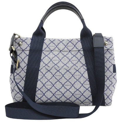 TOCCA トッカ 美品 モノグラム 2way ショルダーバッグ レディース ネイビー×グレー ショルダーバッグ