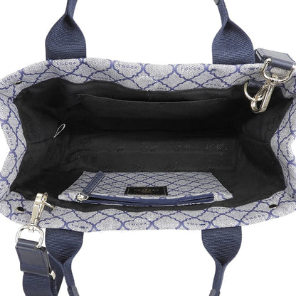 TOCCA トッカ 美品 モノグラム 2way ショルダーバッグ レディース ネイビー×グレー ショルダーバッグ