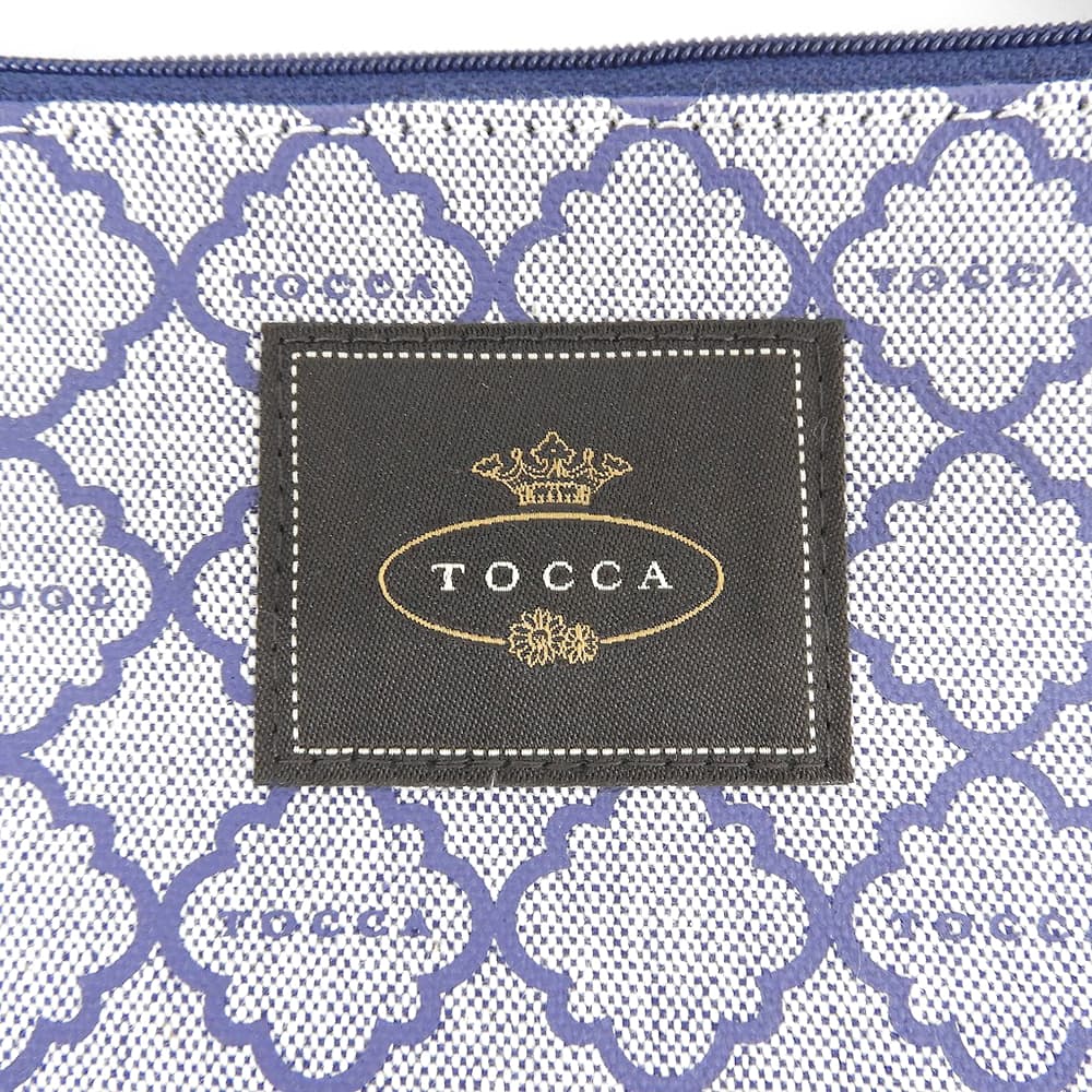 TOCCA トッカ 美品 モノグラム 2way ショルダーバッグ レディース ネイビー×グレー ショルダーバッグ