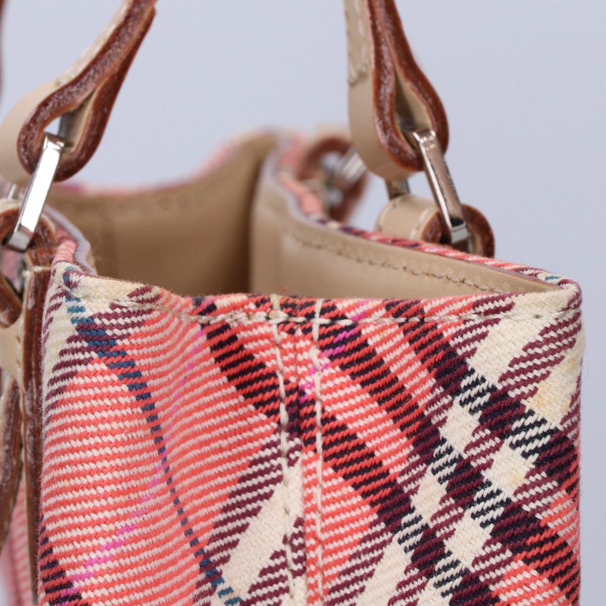 Burberry Blue Label バーバリーブルーレーベル ノバチェック キャンバス/レザー トートバッグ