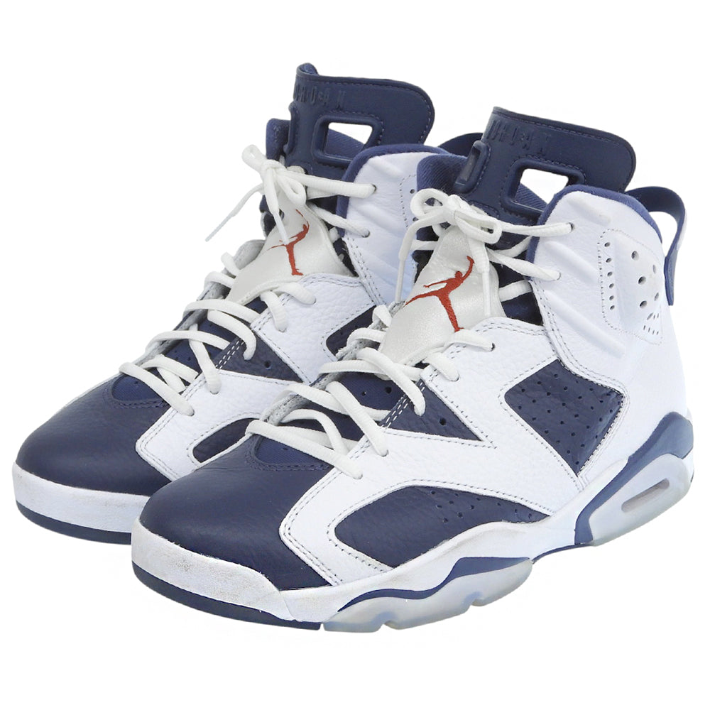 NIKE ナイキ Air Jordan 6 Retro シューズ メンズ White and Midnight Navy ホワイト ネイビー 27cm シューズ