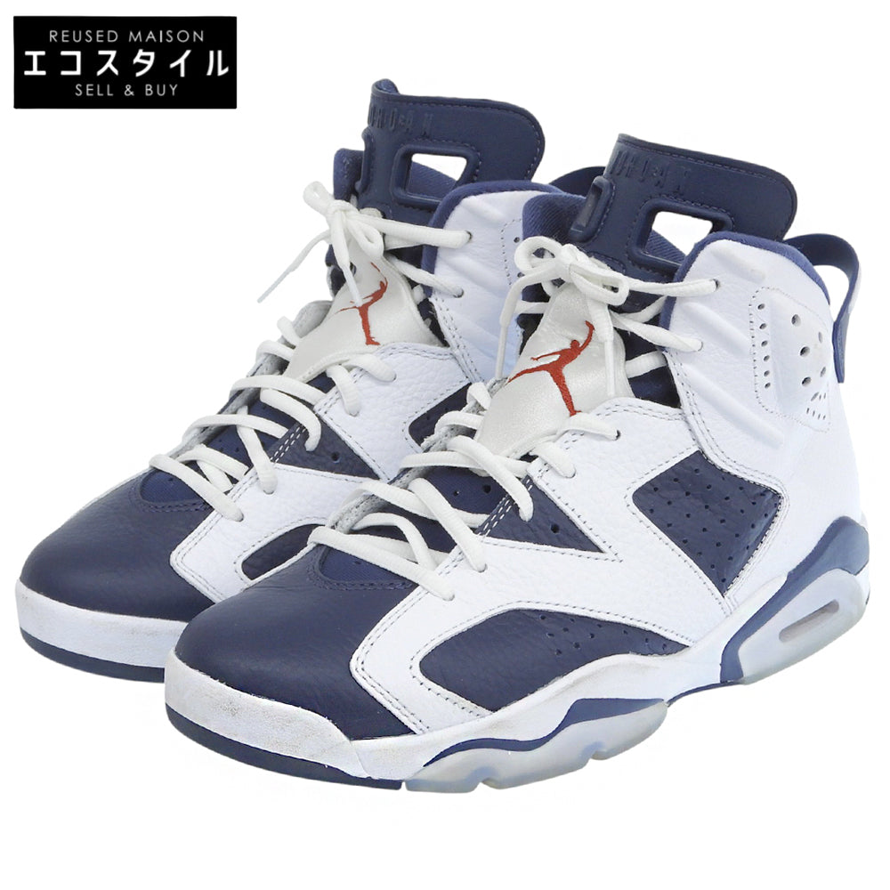 NIKE ナイキ Air Jordan 6 Retro シューズ メンズ White and Midnight Navy ホワイト ネイビー 27cm シューズ