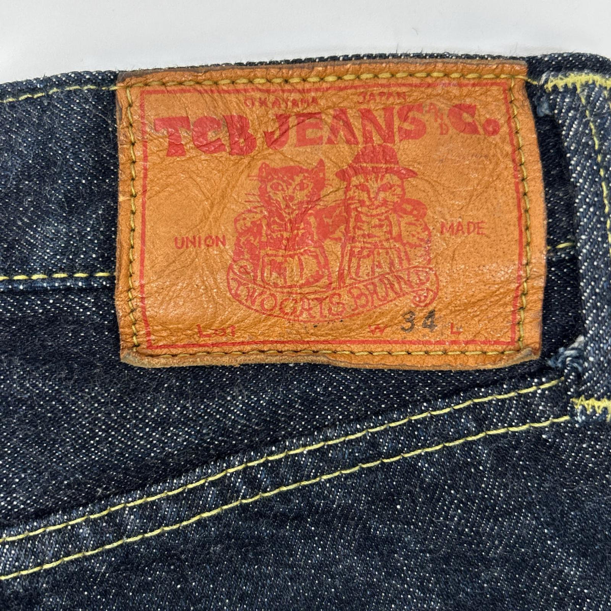 TCB JEANS&CO. ティーシービージーンズ インディゴ コットン ボタンフライデニム ボトムス