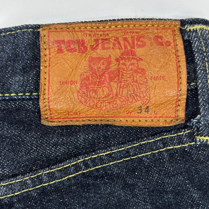 TCB JEANS&CO. ティーシービージーンズ インディゴ コットン ボタンフライデニム ボトムス