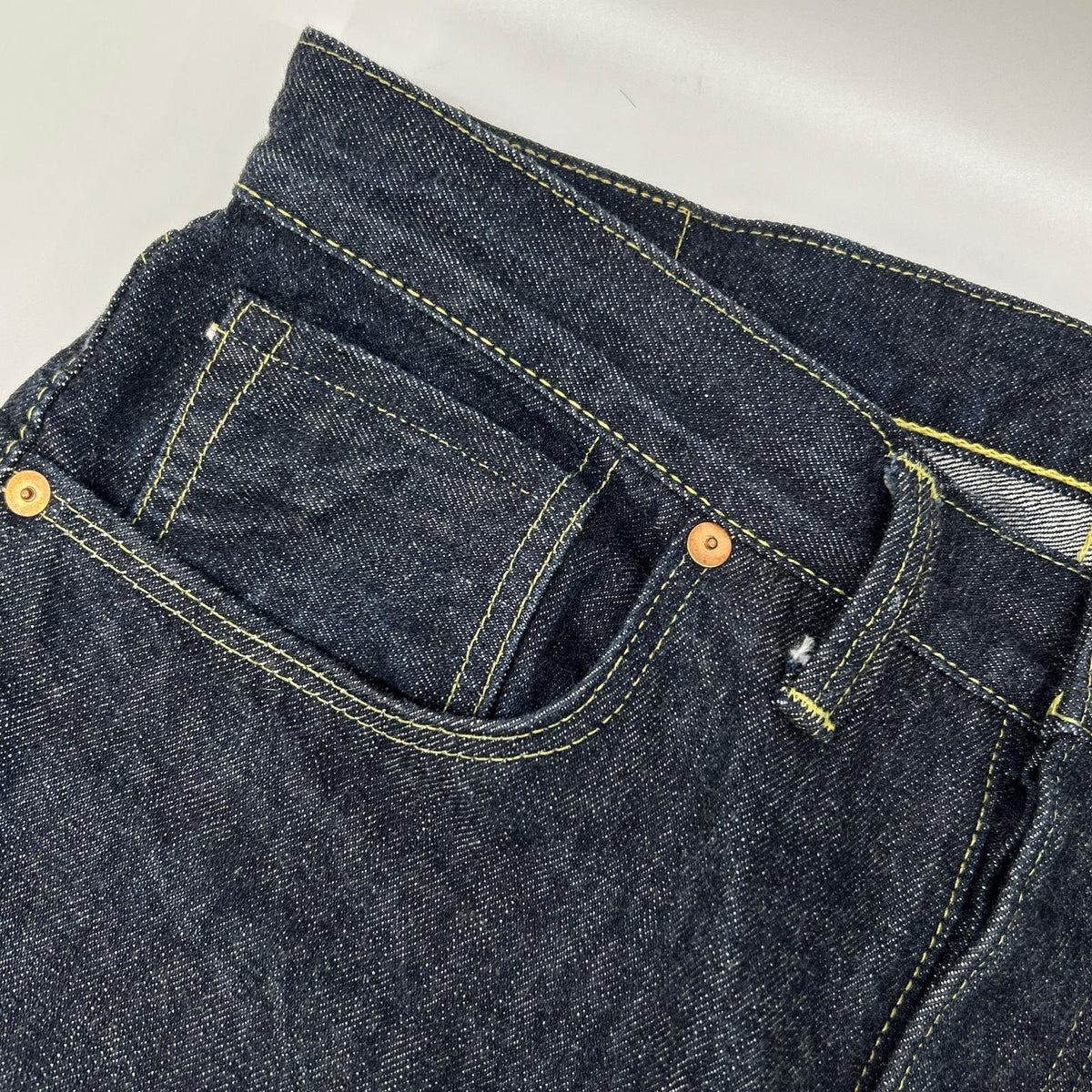 TCB JEANS&CO. ティーシービージーンズ インディゴ コットン ボタンフライデニム ボトムス