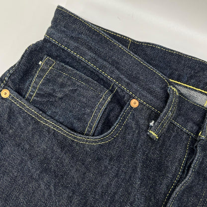 TCB JEANS&CO. ティーシービージーンズ インディゴ コットン ボタンフライデニム ボトムス