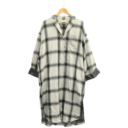 TODAYFUL トゥデイフル 11910417 グレー チェック柄 コットン ロングシャツ トップス