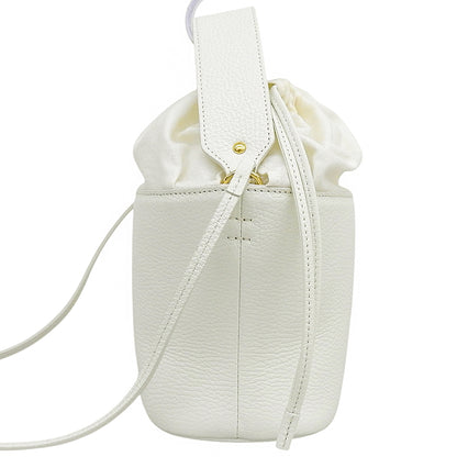 AYAKO アヤコ 美品 レザー 2WAY 巾着バッグ ショルダーバッグ ハンドバッグ レディース ホワイト ハンドバッグ
