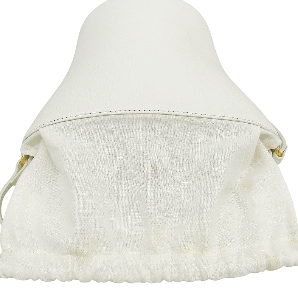 AYAKO アヤコ 美品 レザー 2WAY 巾着バッグ ショルダーバッグ ハンドバッグ レディース ホワイト ハンドバッグ