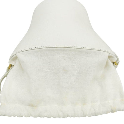 AYAKO アヤコ 美品 レザー 2WAY 巾着バッグ ショルダーバッグ ハンドバッグ レディース ホワイト ハンドバッグ