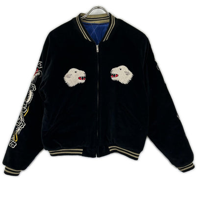 TAILOR TOYO テーラー東洋 TT10727 ブラック×ブルー 別珍 リバーシブル スカジャン ジャケット