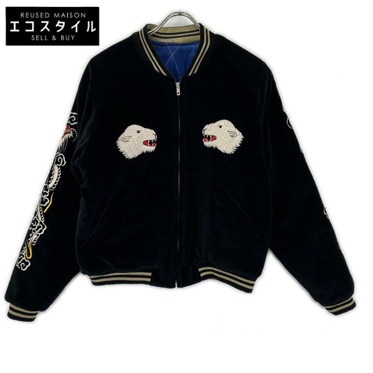 TAILOR TOYO Tailor Toyo TT10727 Black×Blue Velvet Reversible Souvenir Jacket Jacket