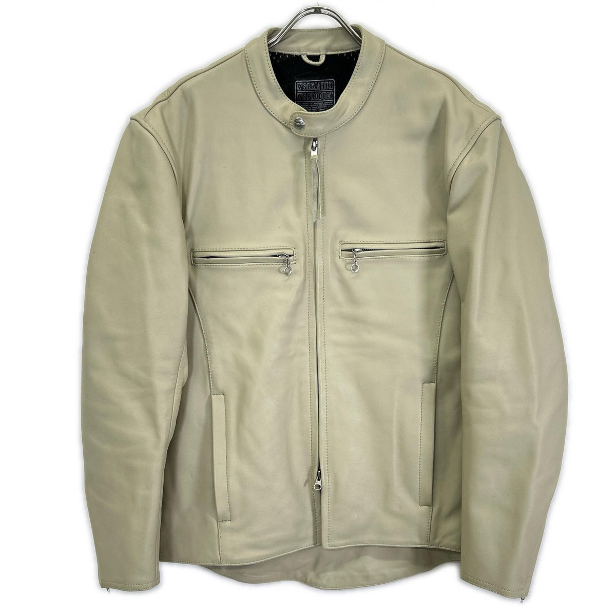 KADOYA カドヤ Ivory Cowhide Single Rider Jacket Jacket