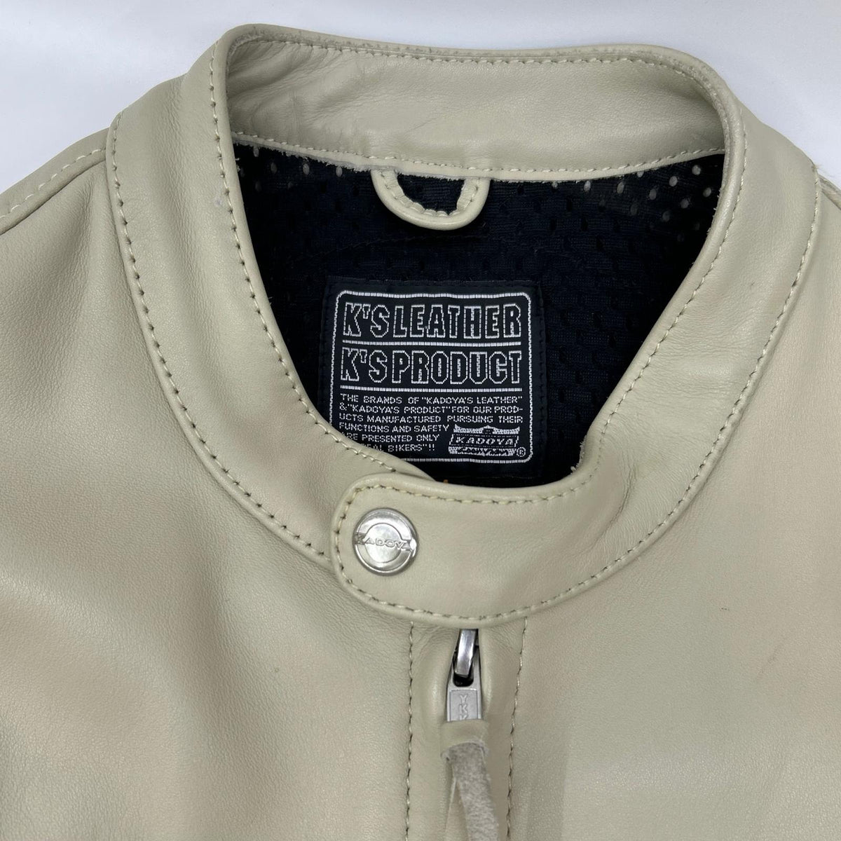 KADOYA カドヤ Ivory Cowhide Single Rider Jacket Jacket