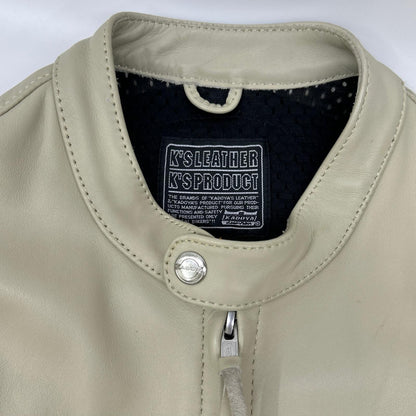 KADOYA カドヤ Ivory Cowhide Single Rider Jacket Jacket