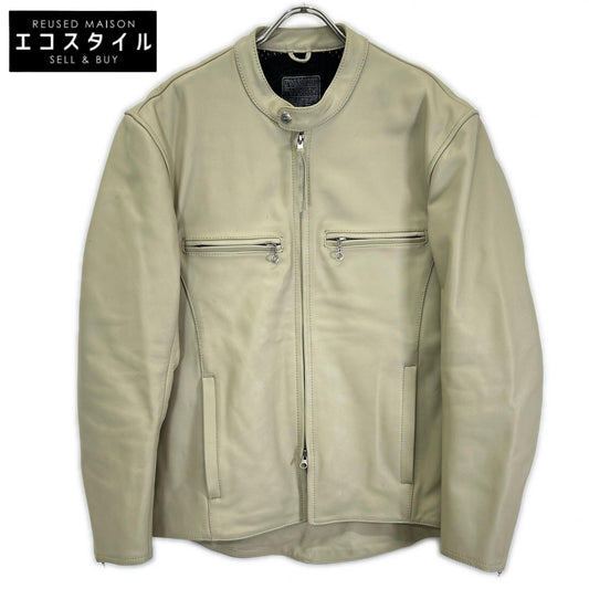 KADOYA カドヤ Ivory Cowhide Single Rider Jacket Jacket