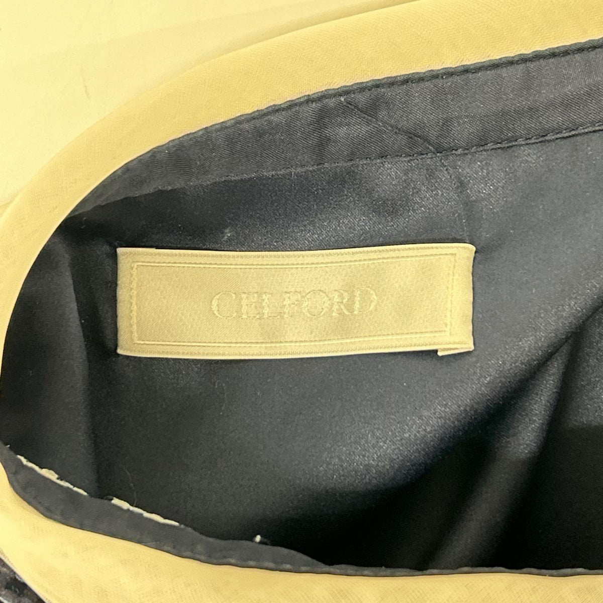 CELFORD セルフォード CWFO0222014 ネイビー 襟付き 総柄ワンピース ワンピース