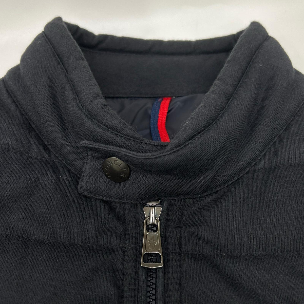 MONCLER モンクレール Navy ENGUERRAND Nylon×Cotton Panelled Down Jacket Jacket