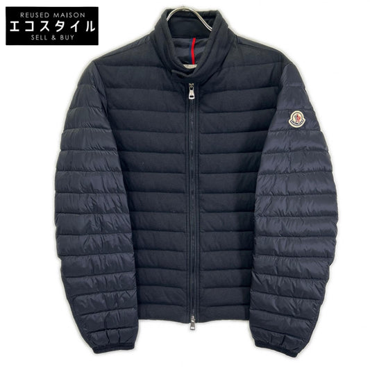 MONCLER モンクレール Navy ENGUERRAND Nylon×Cotton Panelled Down Jacket Jacket
