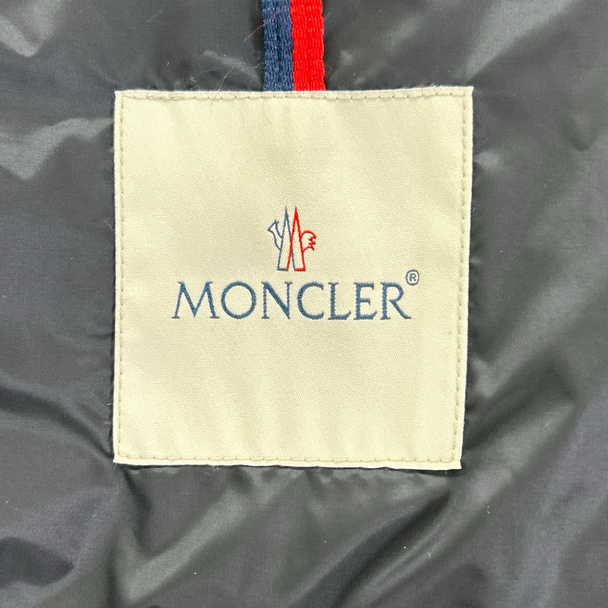 MONCLER モンクレール Navy ENGUERRAND Nylon×Cotton Panelled Down Jacket Jacket