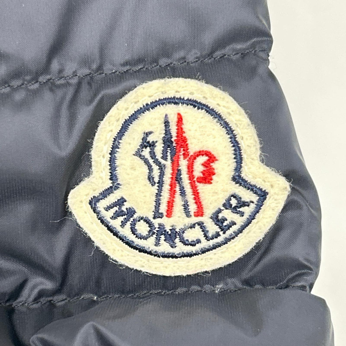 MONCLER モンクレール Navy ENGUERRAND Nylon×Cotton Panelled Down Jacket Jacket