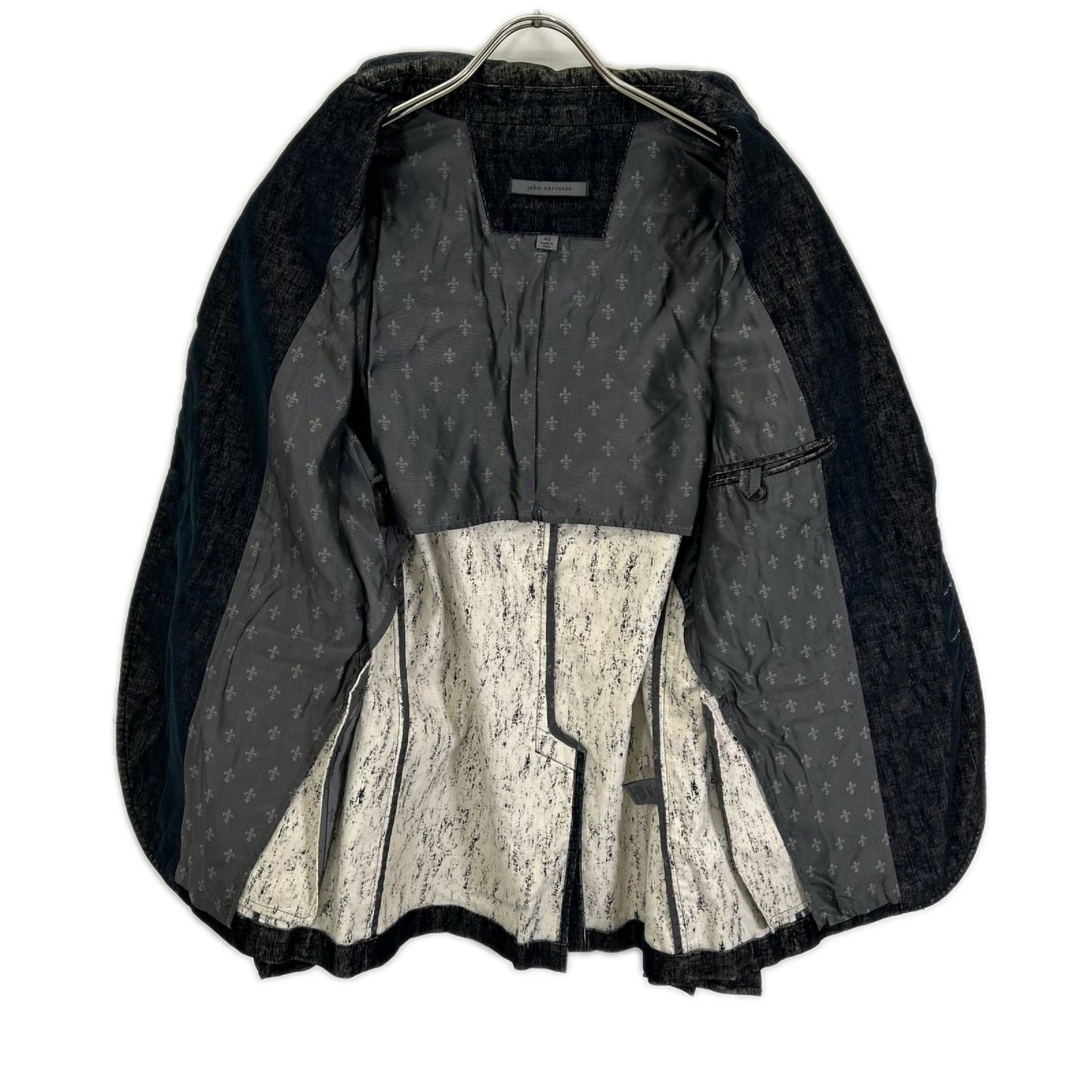 john varvatos ジョンバルベイトス JVSO954 ネイビー ベロア コットン ジャケット ジャケット