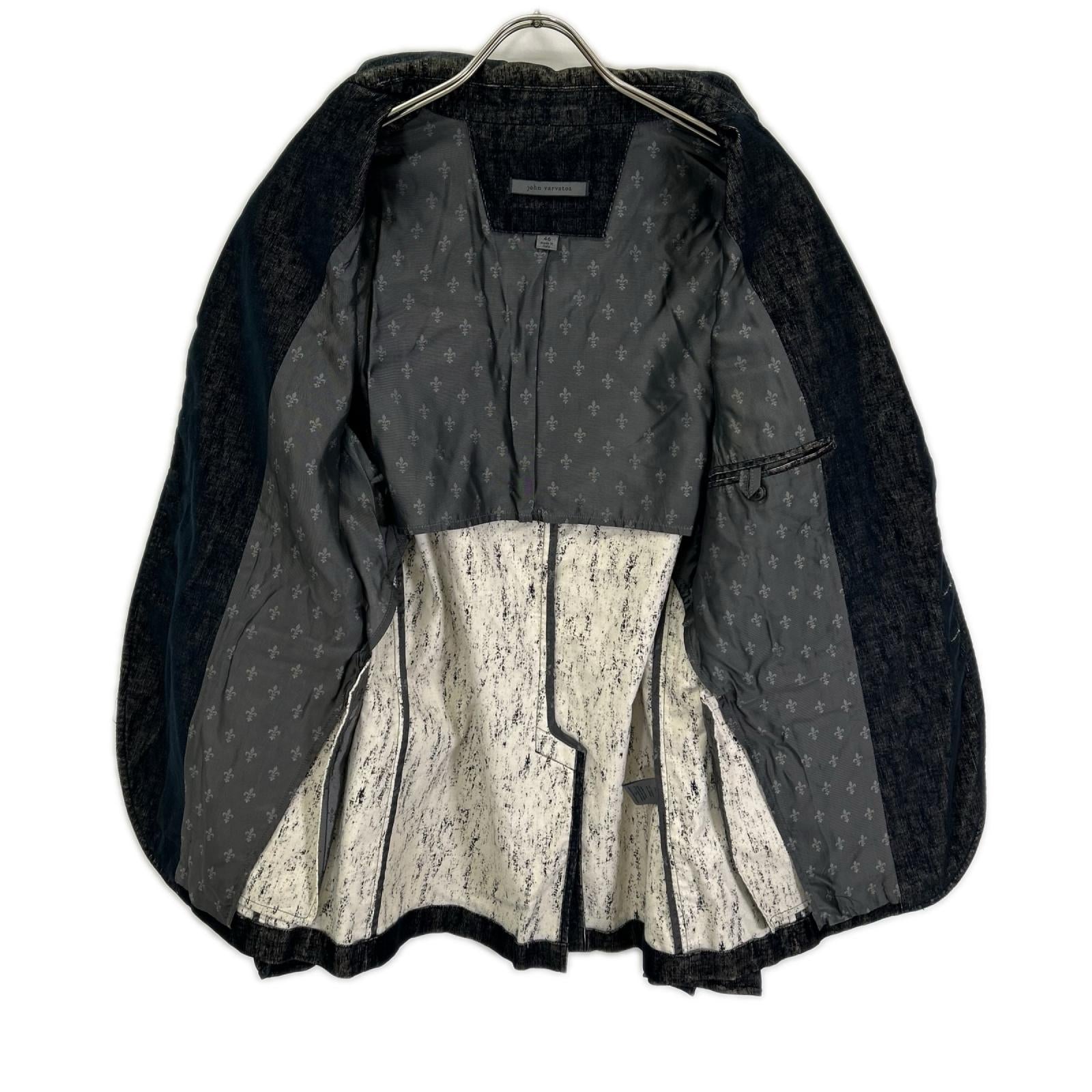 john varvatos ジョンバルベイトス JVSO954 ネイビー ベロア コットン ジャケット ジャケット
