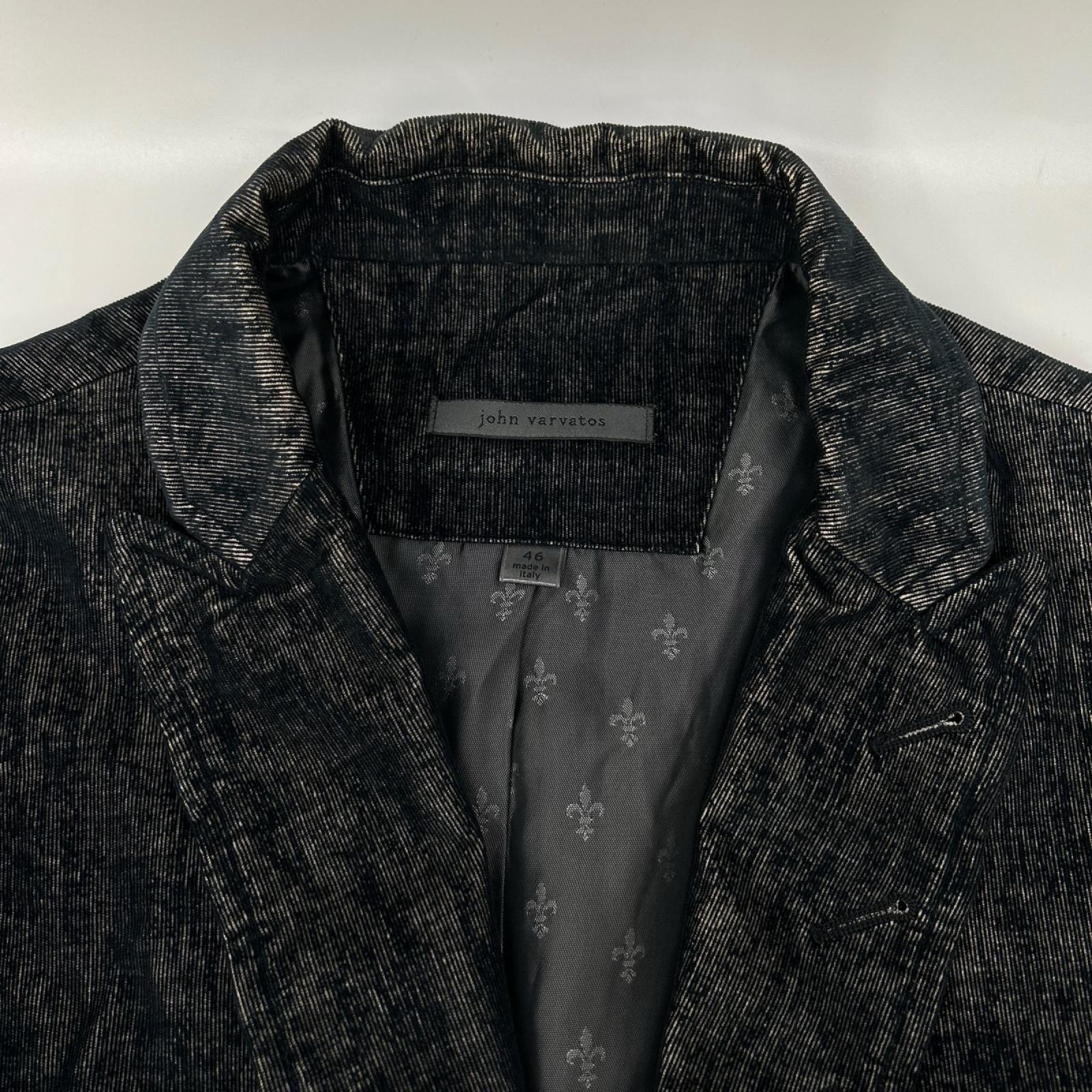 john varvatos ジョンバルベイトス JVSO954 ネイビー ベロア コットン ジャケット ジャケット