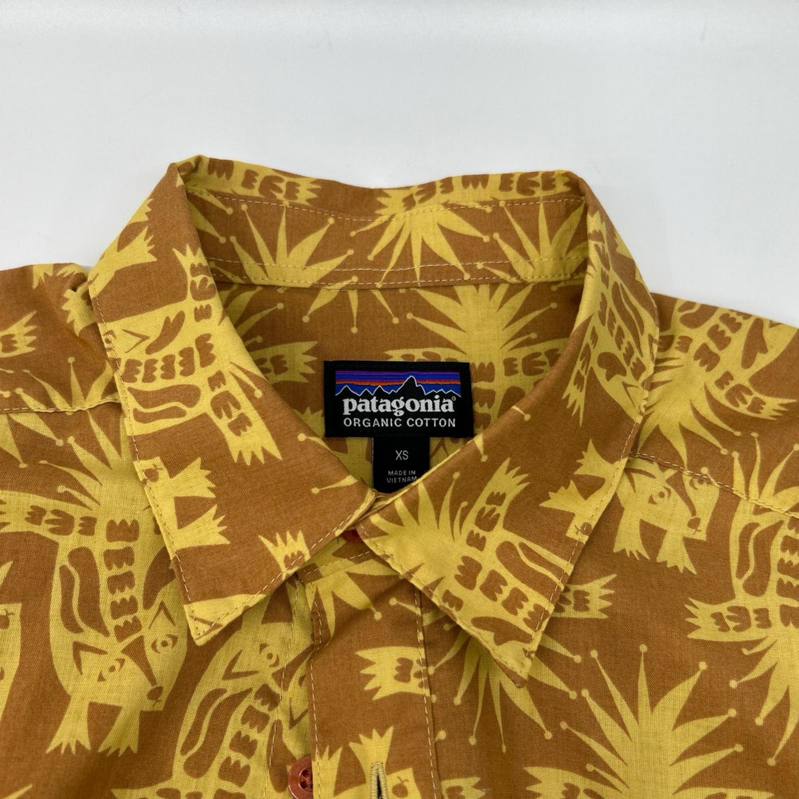 Patagonia パタゴニア 24年製 52691 オレンジ 総柄 メンズゴートゥシャツ トップス