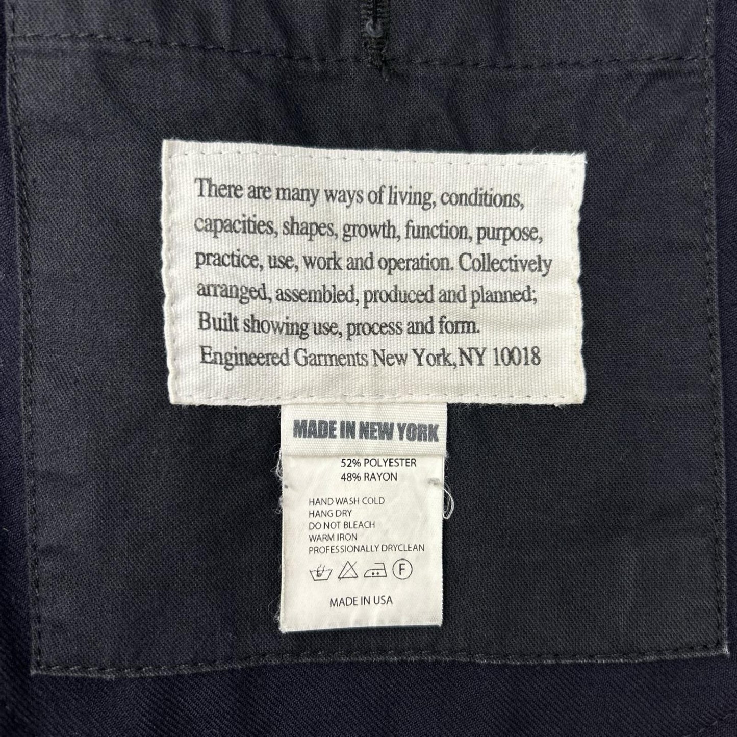 Engineered Garments エンジニアードガーメンツ ネイビー ウール シングルジャケット ジャケット
