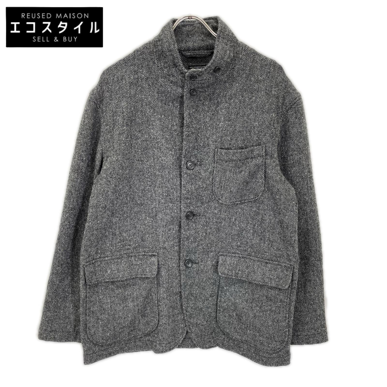 Engineered Garments エンジニアードガーメンツ グレー ヘリンボーン ウールジャケット ジャケット