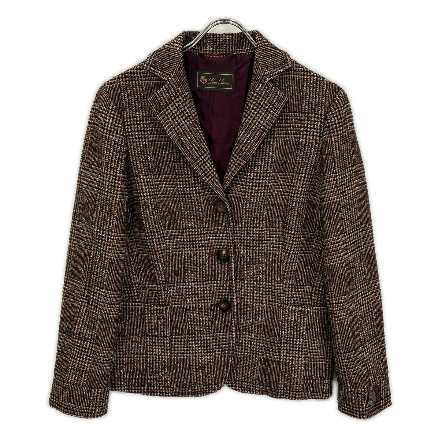 Loro Piana ロロピアーナ ブラウン グレンチェック テーラードジャケット ジャケット