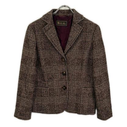 Loro Piana ロロピアーナ ブラウン グレンチェック テーラードジャケット ジャケット