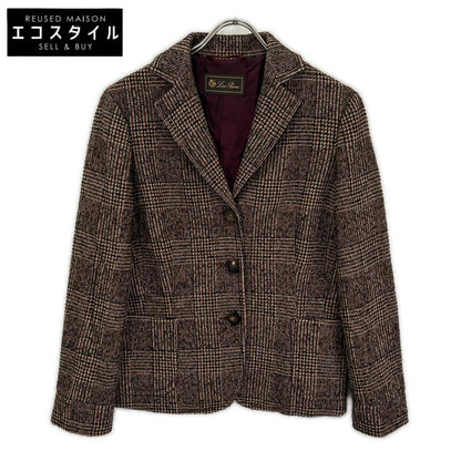 Loro Piana ロロピアーナ ブラウン グレンチェック テーラードジャケット ジャケット