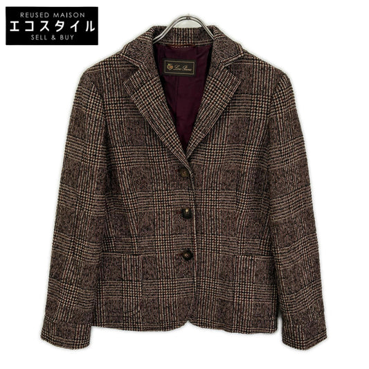 Loro Piana ロロピアーナ ブラウン グレンチェック テーラードジャケット ジャケット